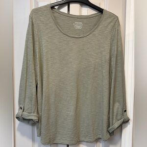 Chico's Ultimate Tee w/Rollback sleeves